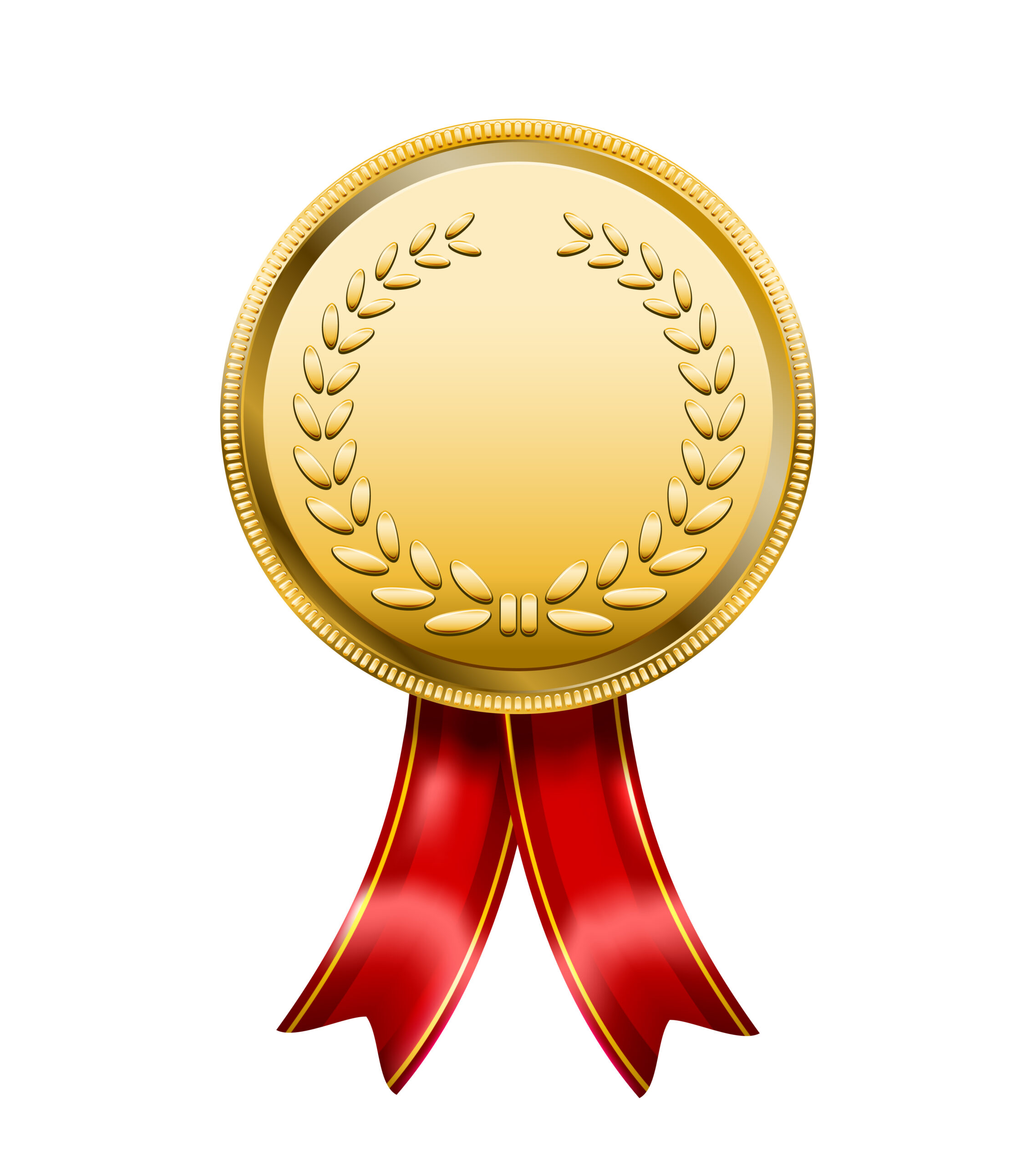 Vector Award Medal Rosette Label isolated on white background